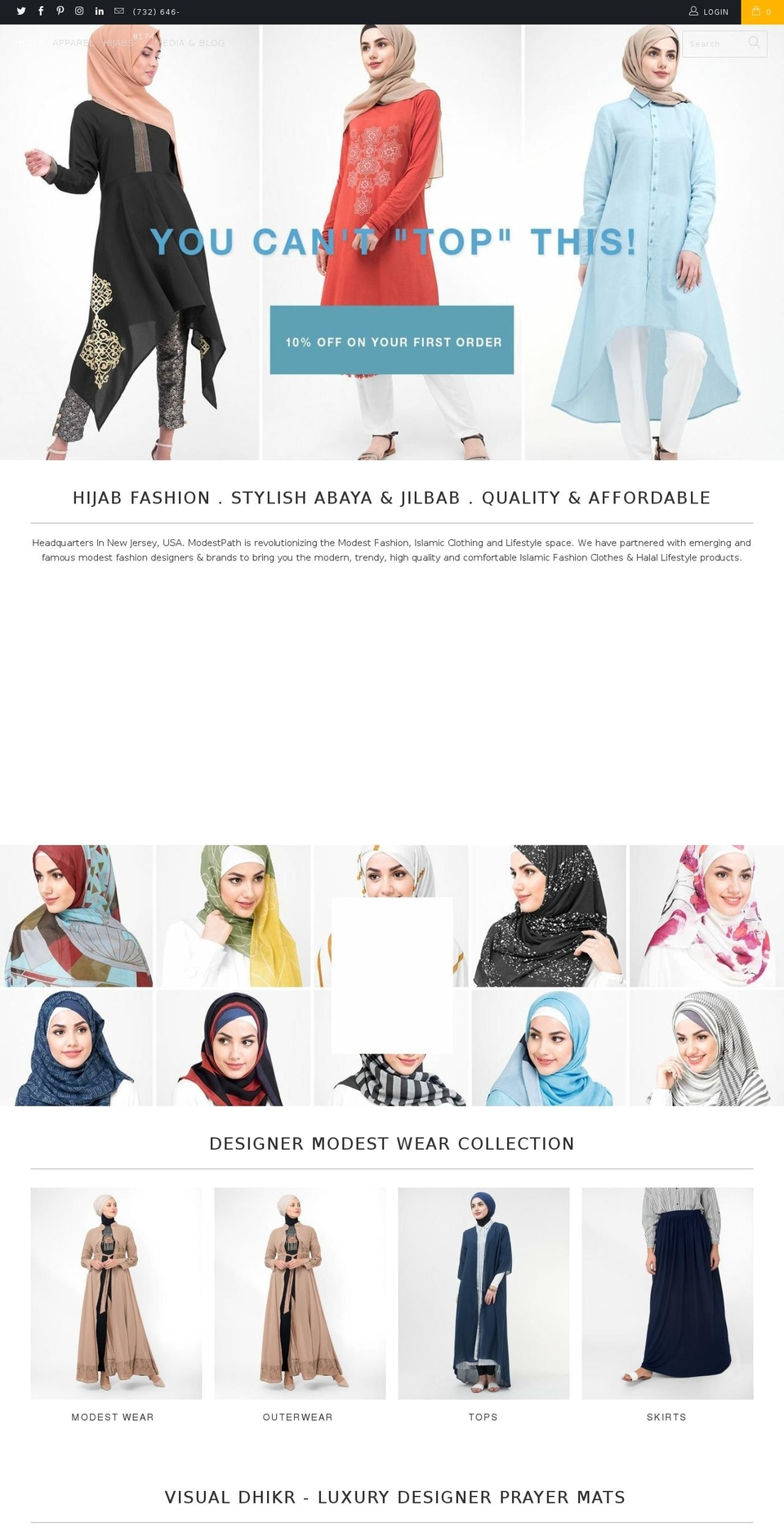 modestpath.com shopify website screenshot