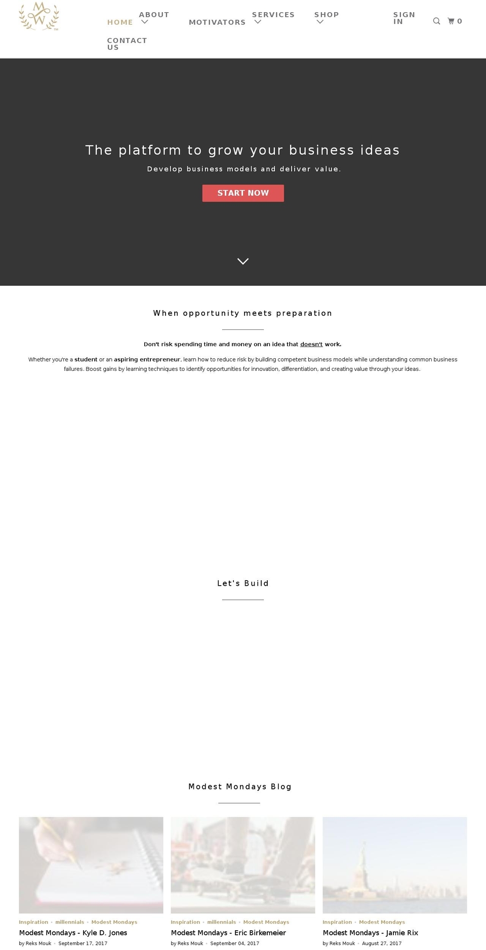 modestwealthco.com shopify website screenshot