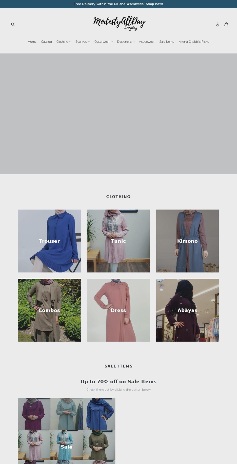 modestyallday.com — Shopify storefront screenshot