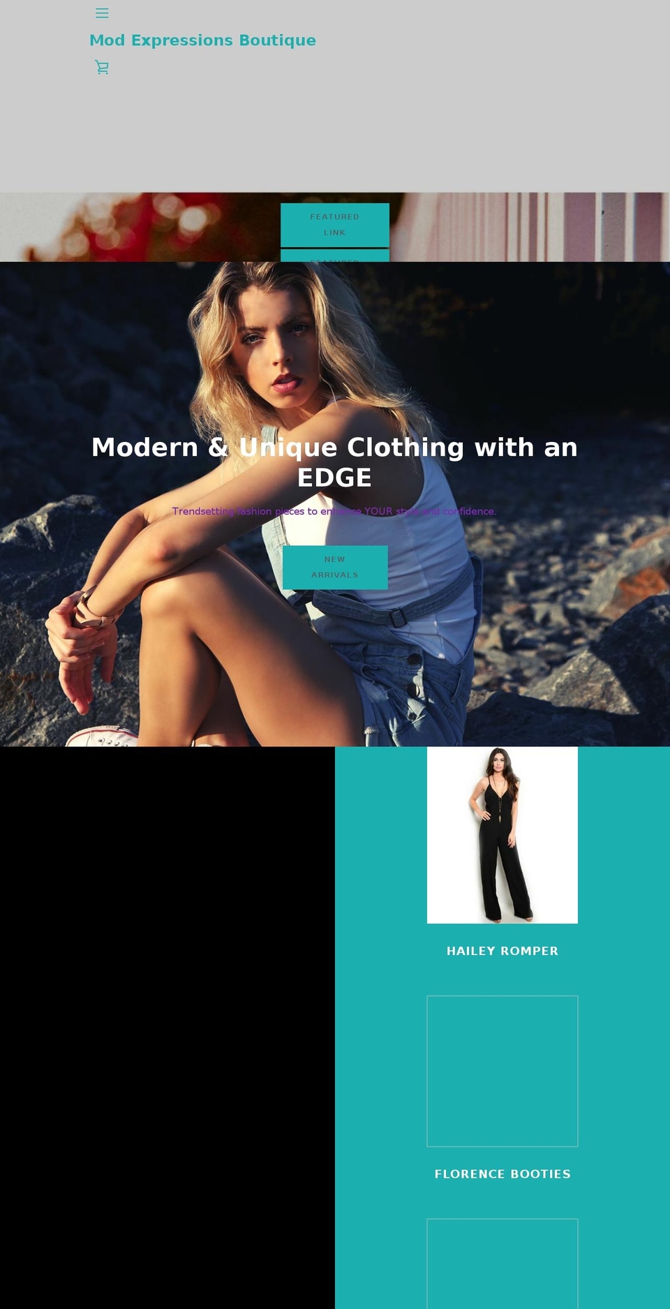 modexpressionsboutique.com — Shopify storefront screenshot