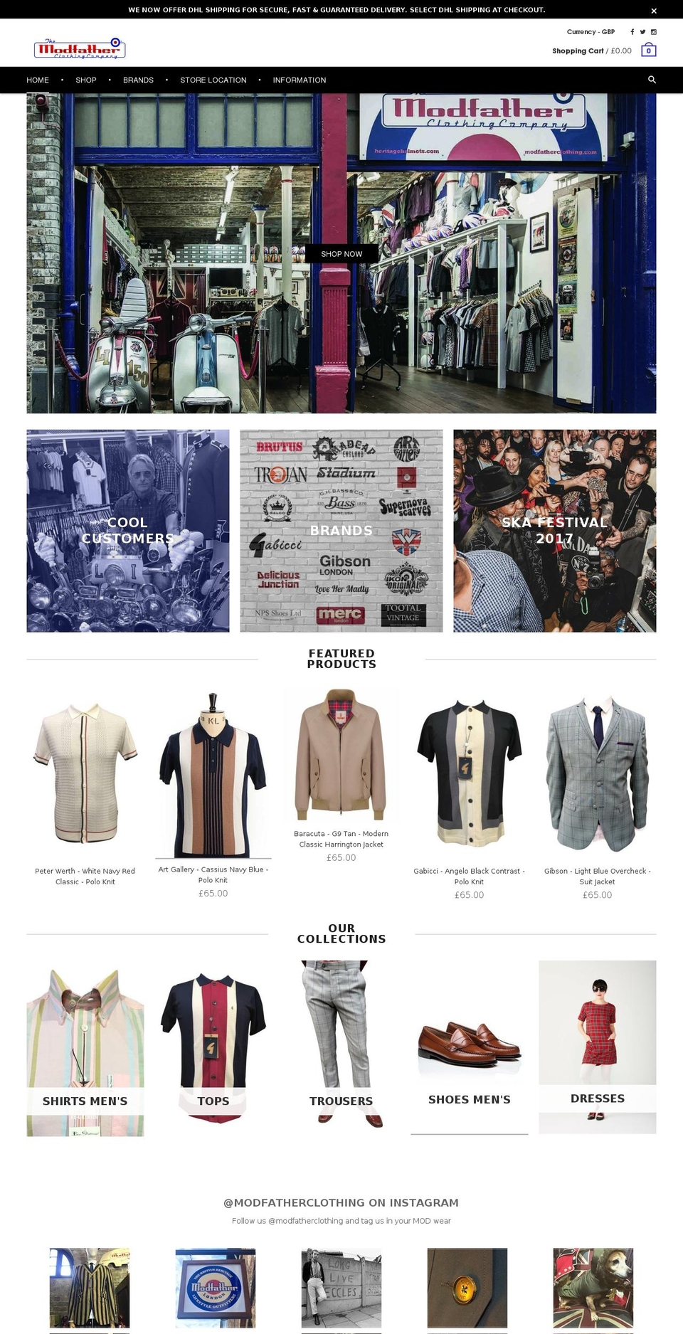 Canopy Shopify theme site example modfatherclothing.com