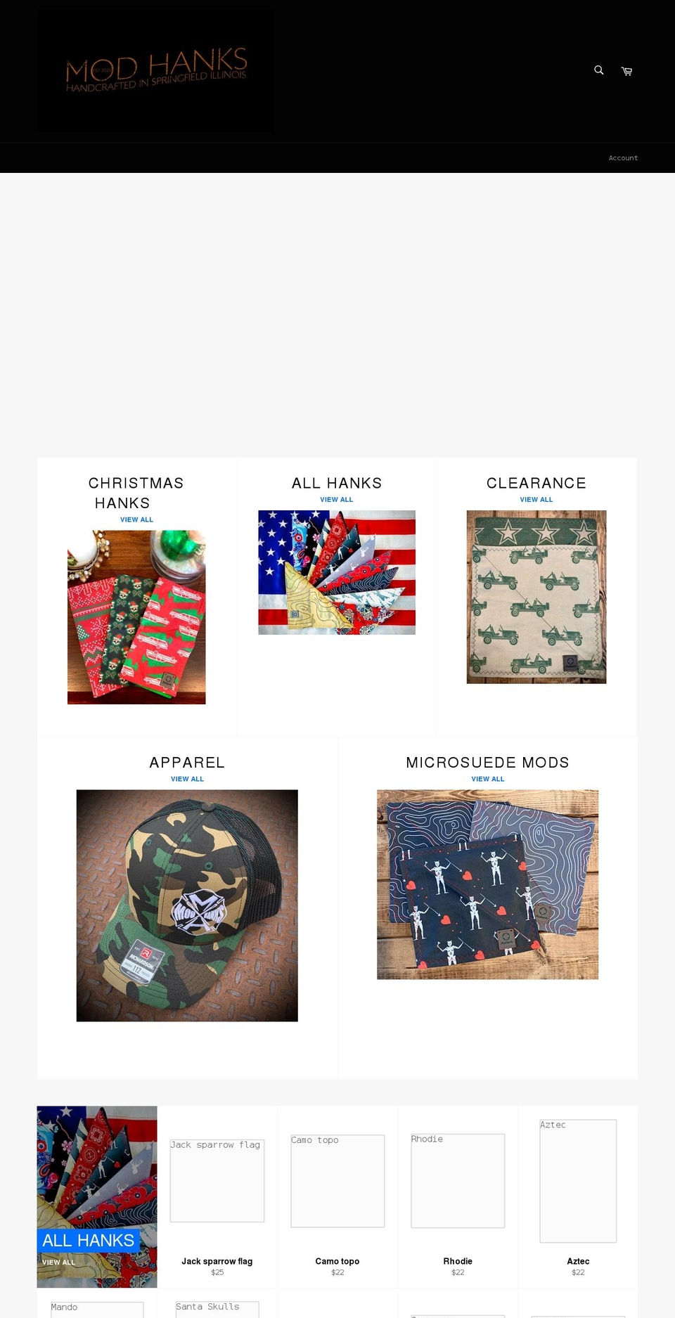 modhanks.com shopify website screenshot