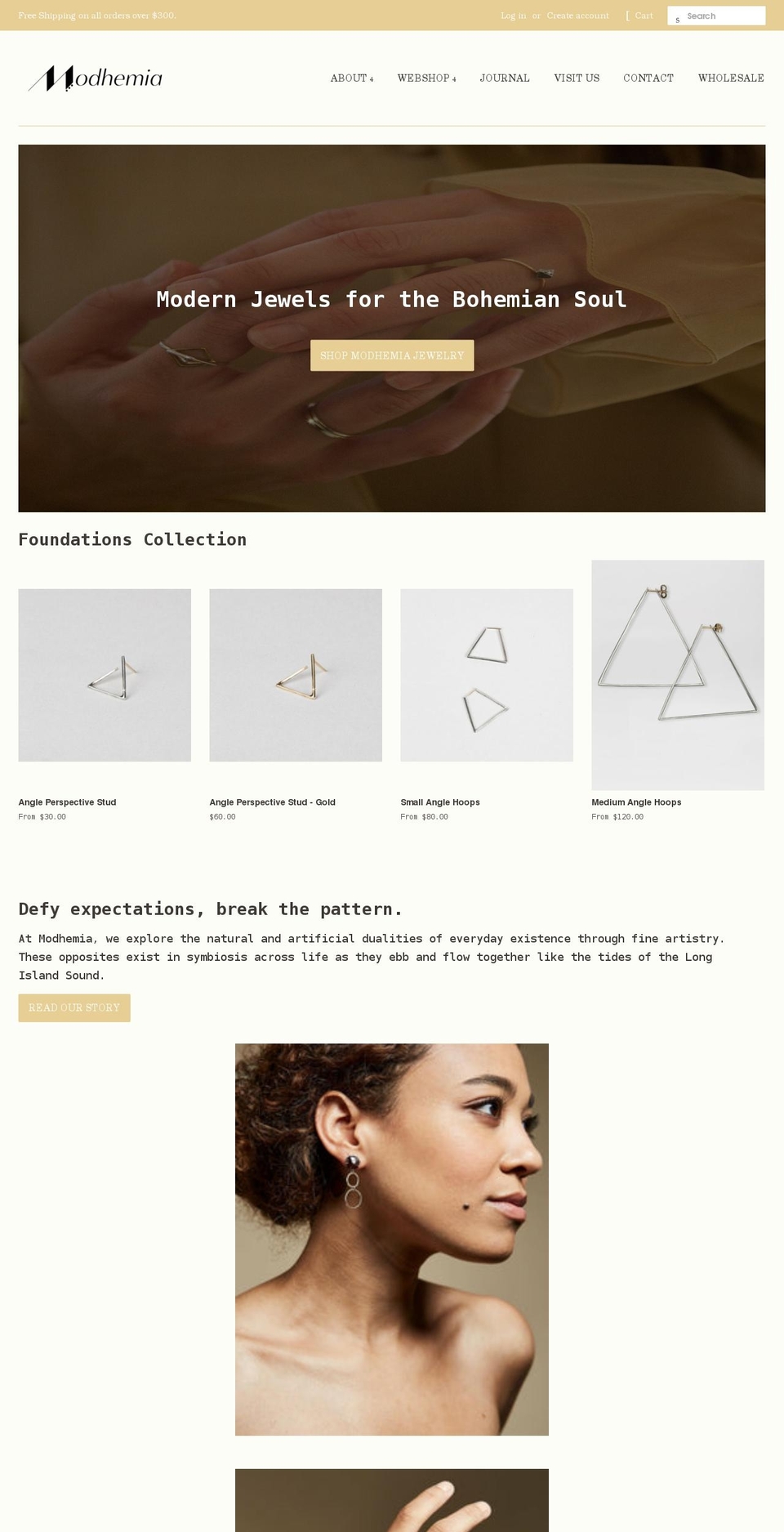 modhemia.com shopify website screenshot