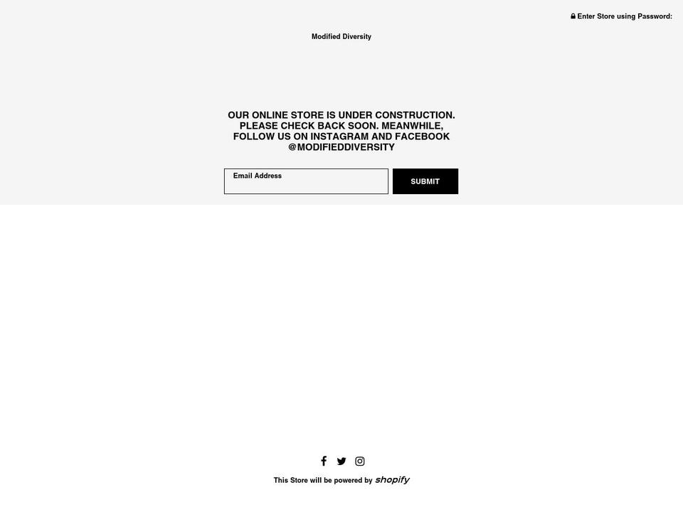 modifieddiversity.com — Shopify storefront screenshot