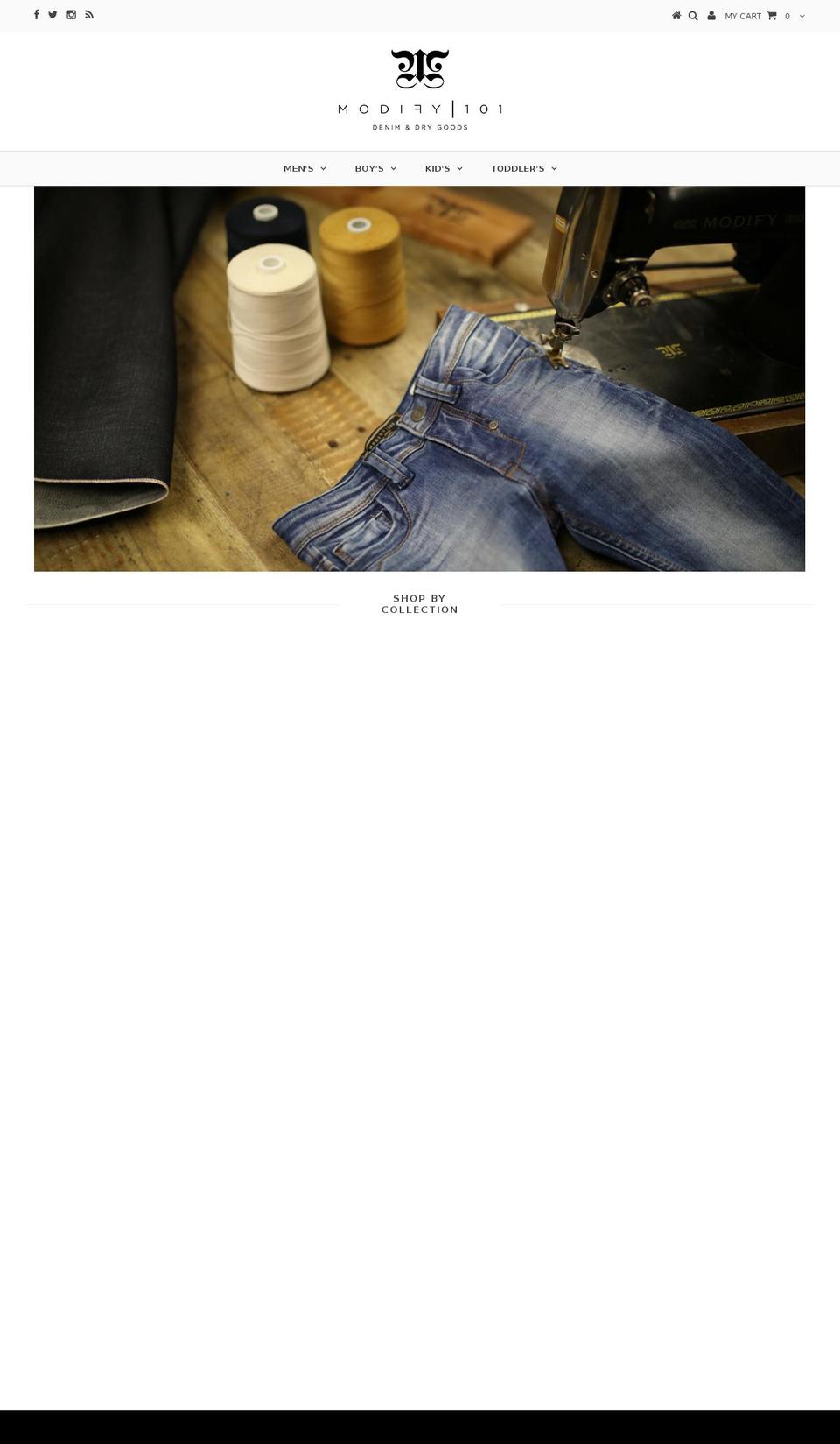 modify101.com shopify website screenshot