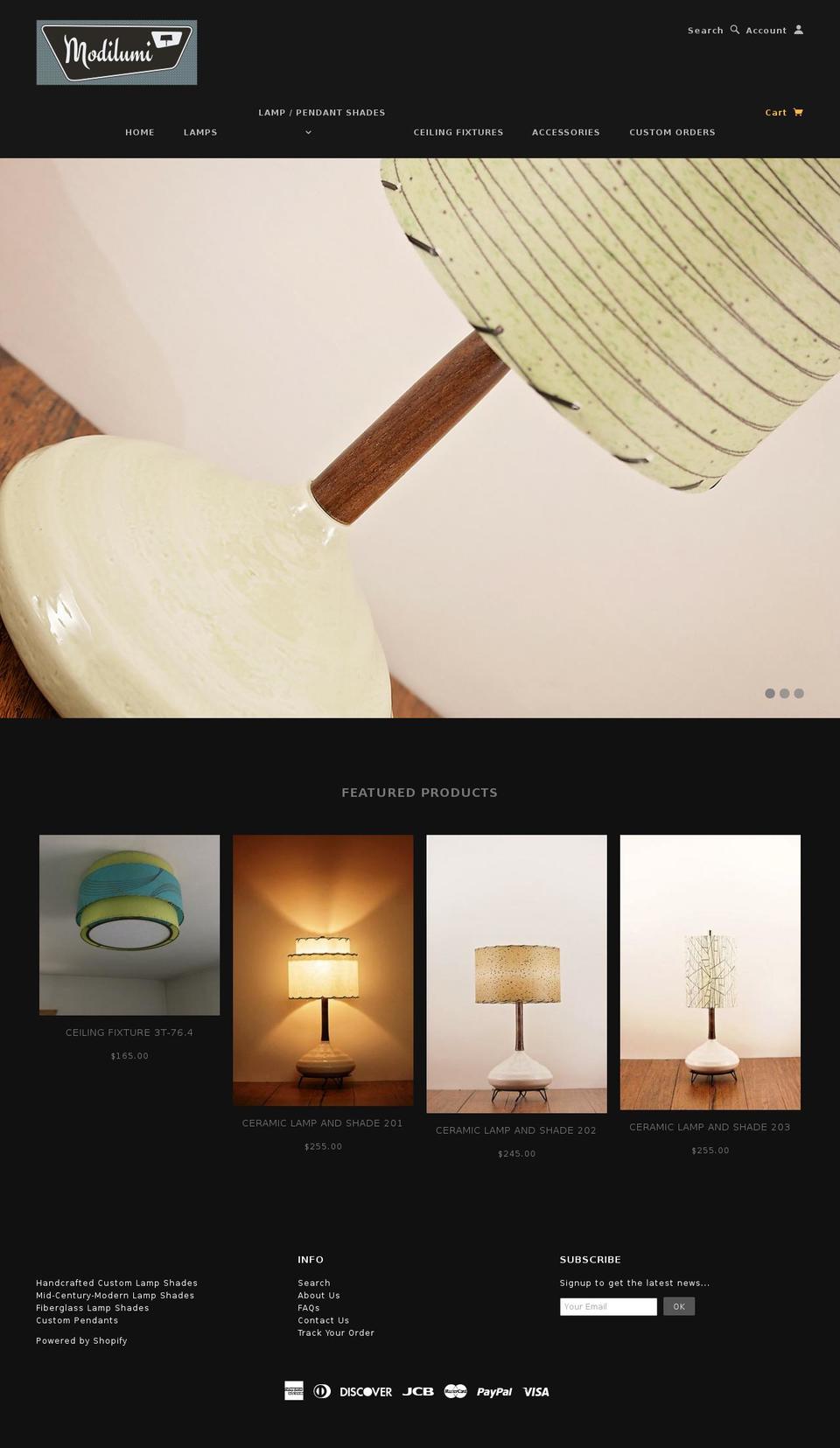 modilumi.com shopify website screenshot