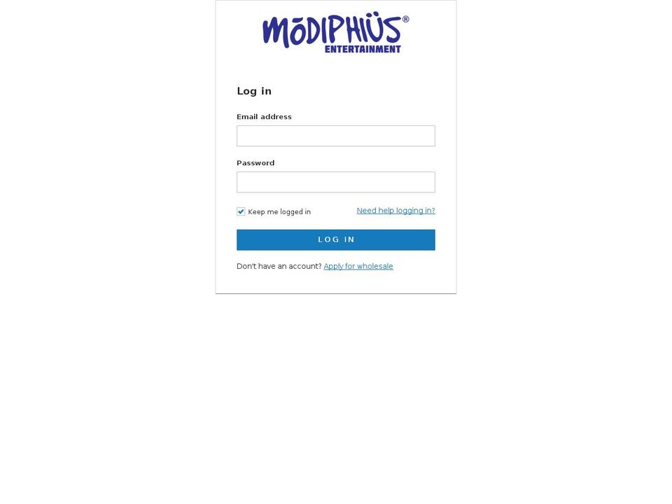 modiphiusretail.com — Shopify storefront screenshot