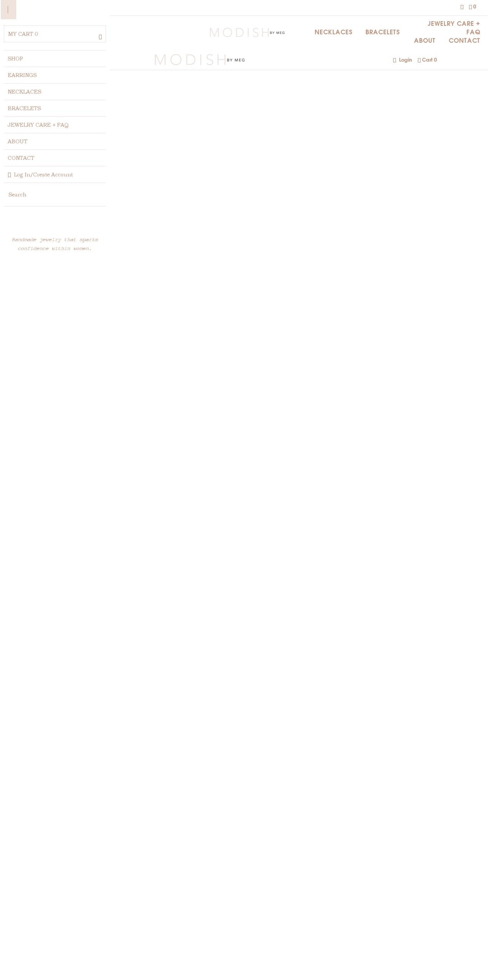 modishbymeg.com shopify website screenshot