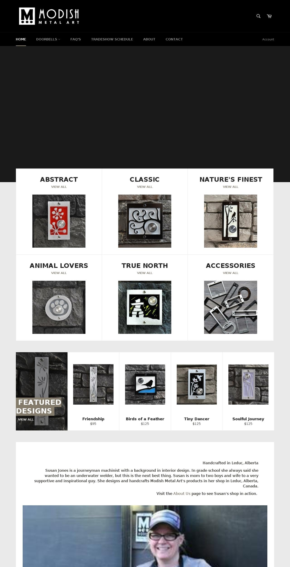 modishmetalart.com — Shopify storefront screenshot
