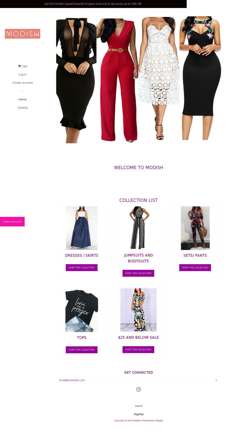 modishstyles.com — Shopify storefront screenshot