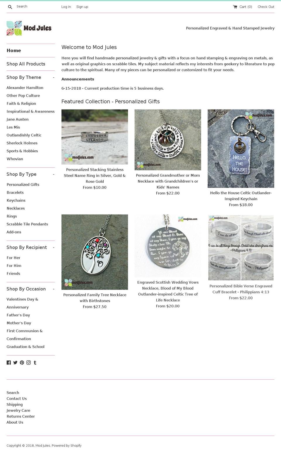 modjules.com — Shopify storefront screenshot