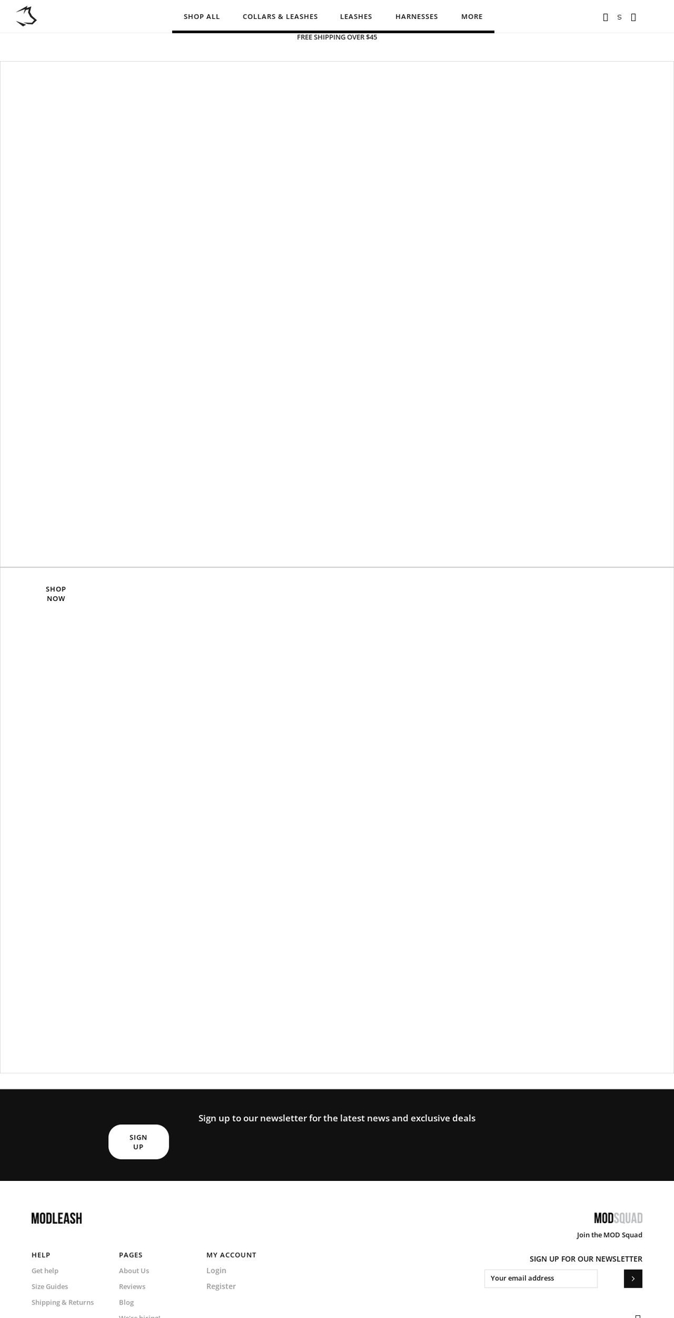 modleash.com shopify website screenshot