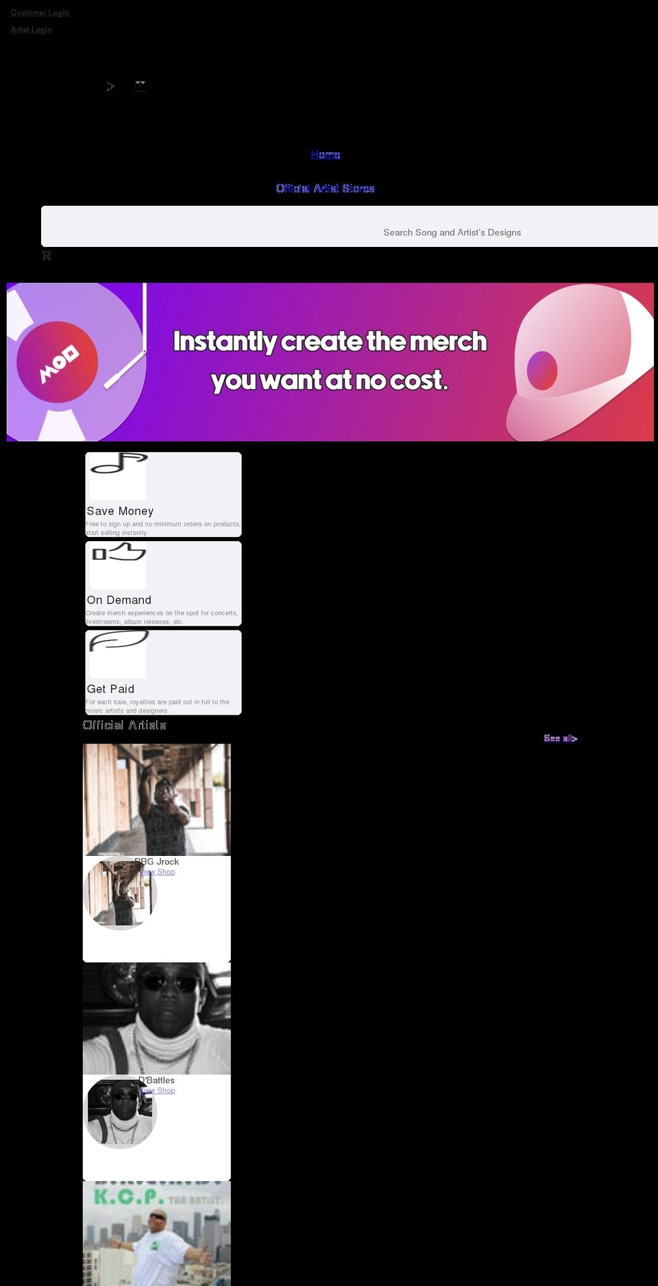 modmarket.org shopify website screenshot