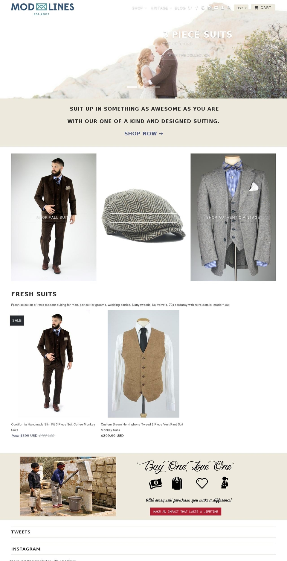 modmenswear.com shopify website screenshot