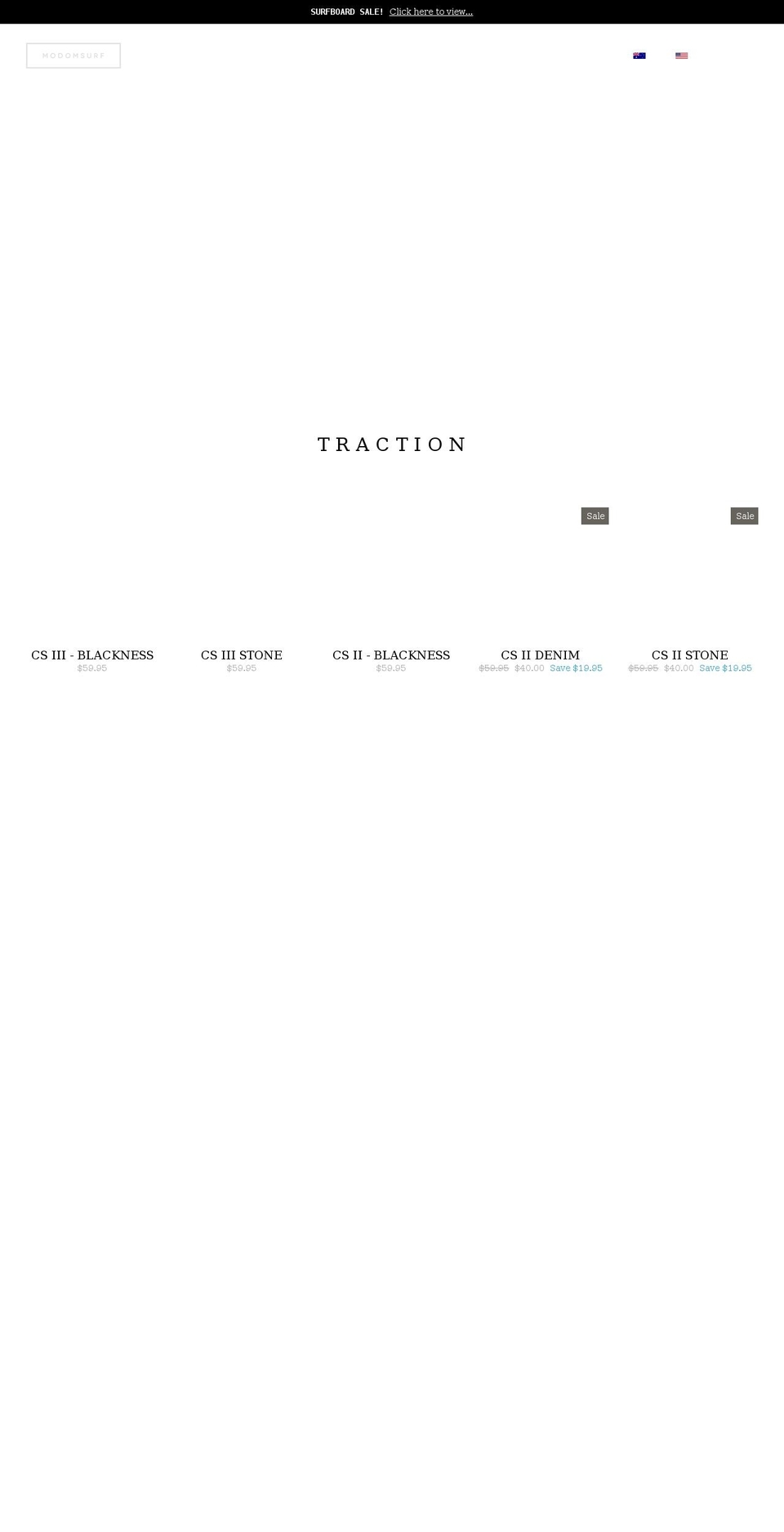 modomsurf.com shopify website screenshot