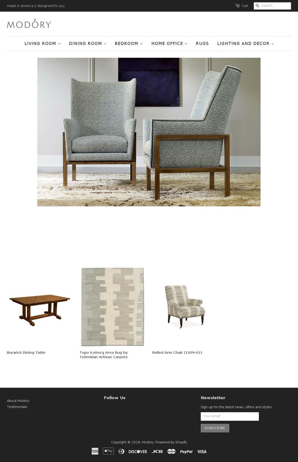 modory.com shopify website screenshot