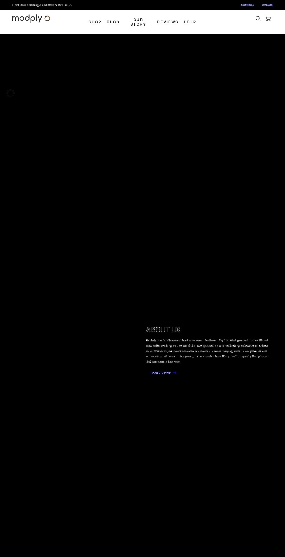 modply.com shopify website screenshot