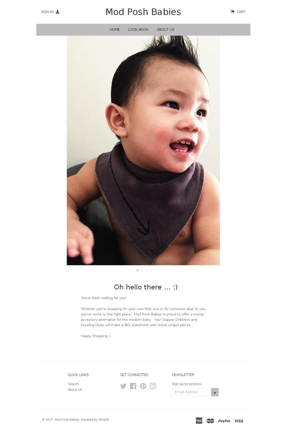 modposhbabies.com shopify website screenshot