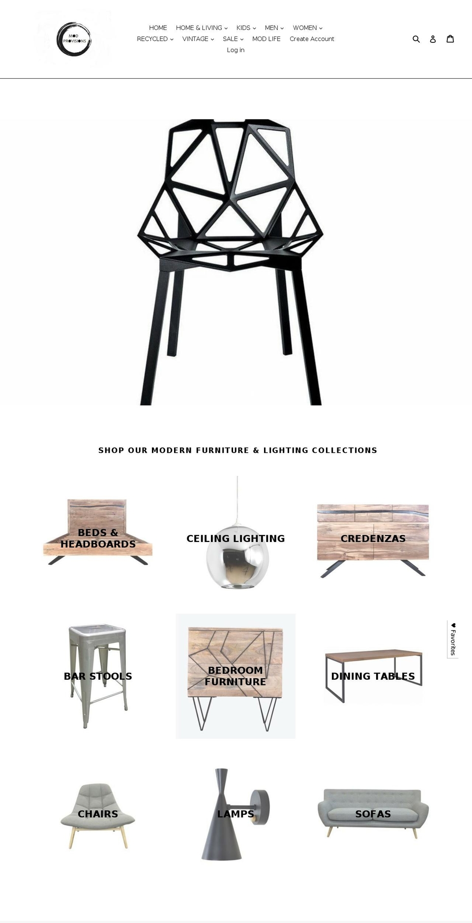 modprovisions.com — Shopify storefront screenshot