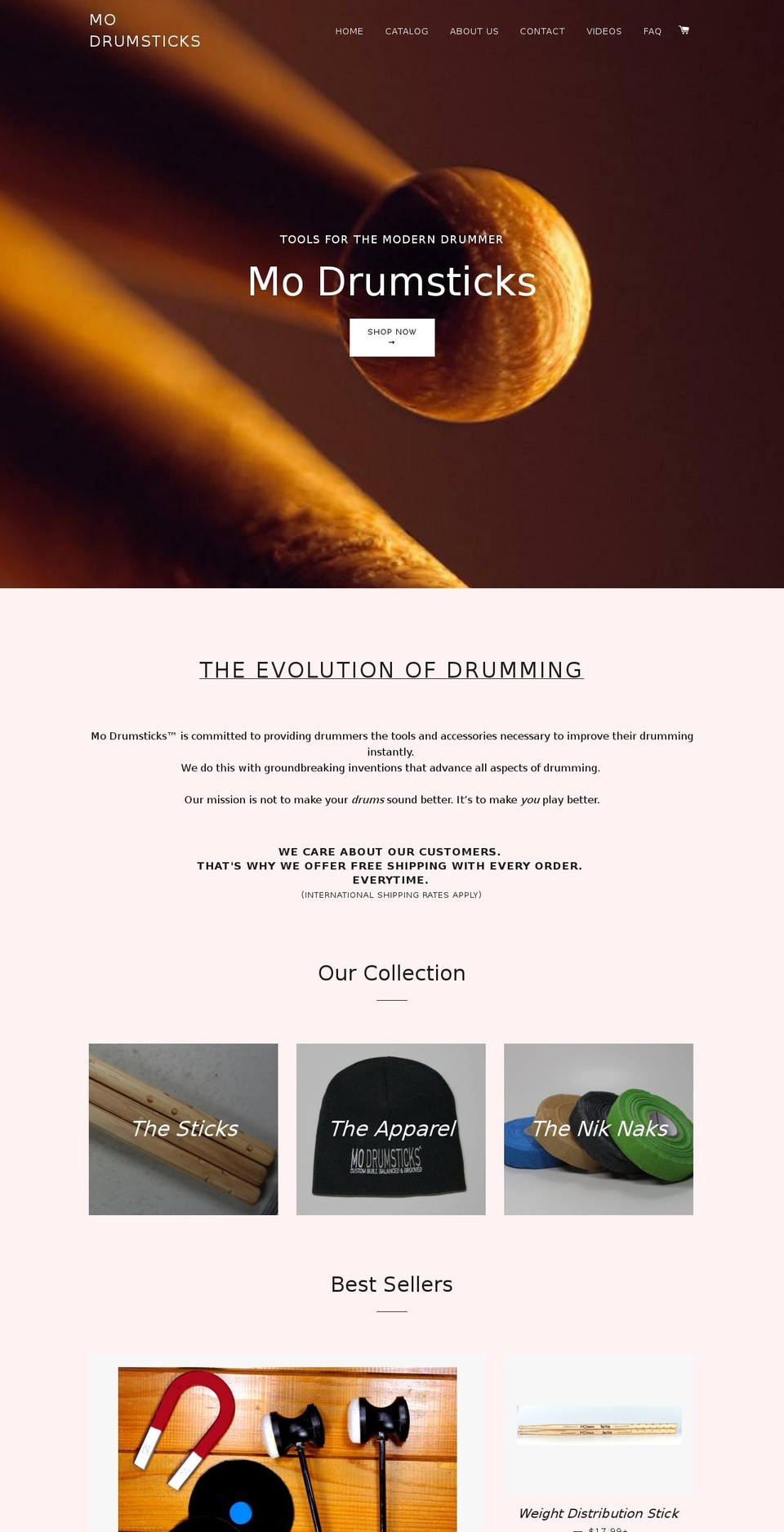 modrumsticks.com shopify website screenshot