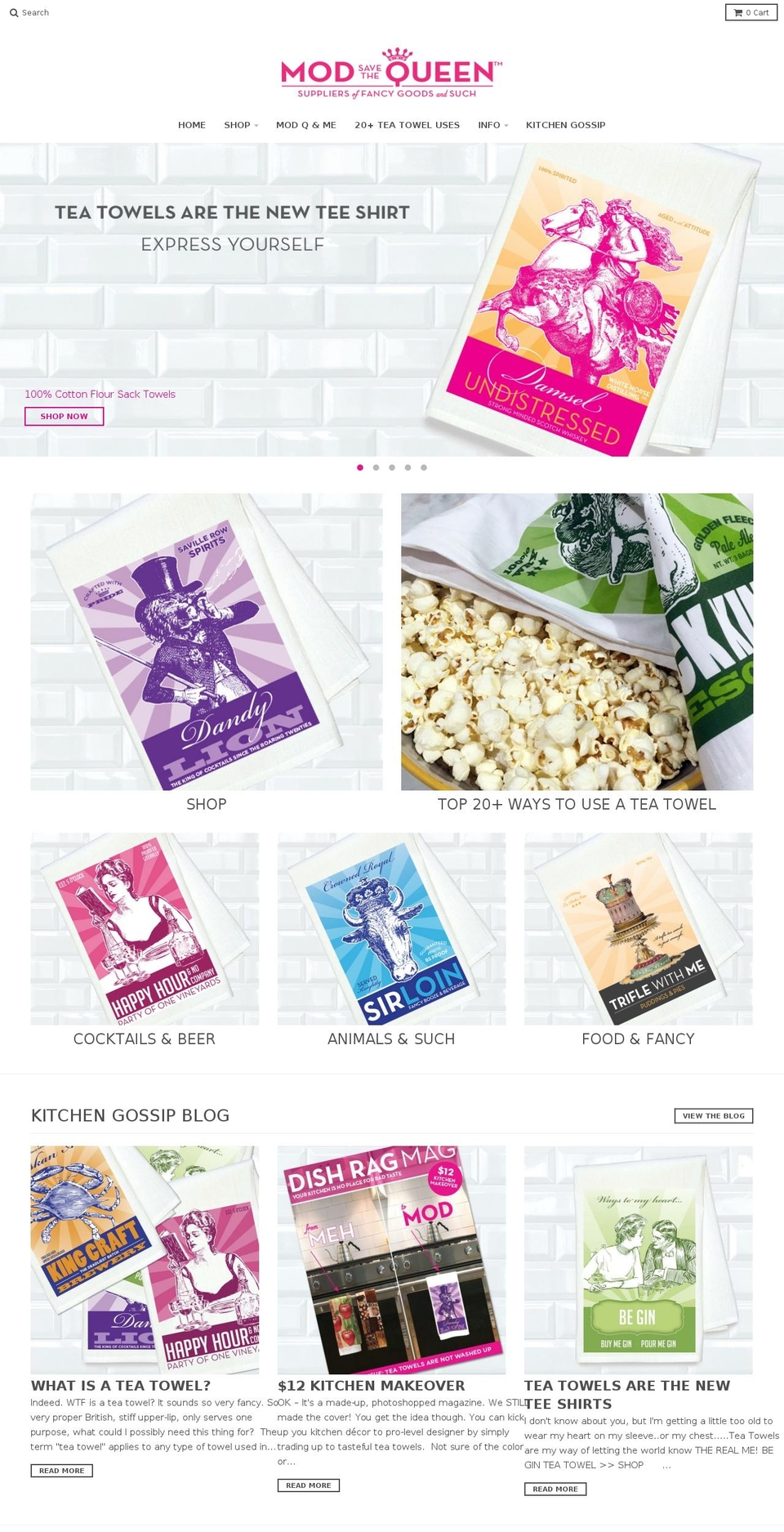 modsavethequeen.com shopify website screenshot