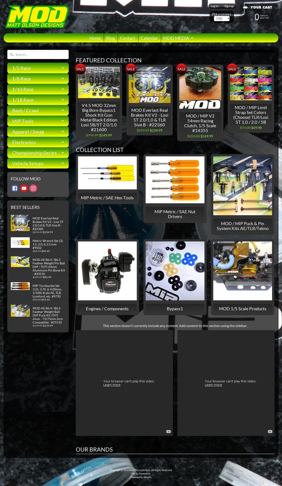 modspeedshop.com — Shopify storefront screenshot