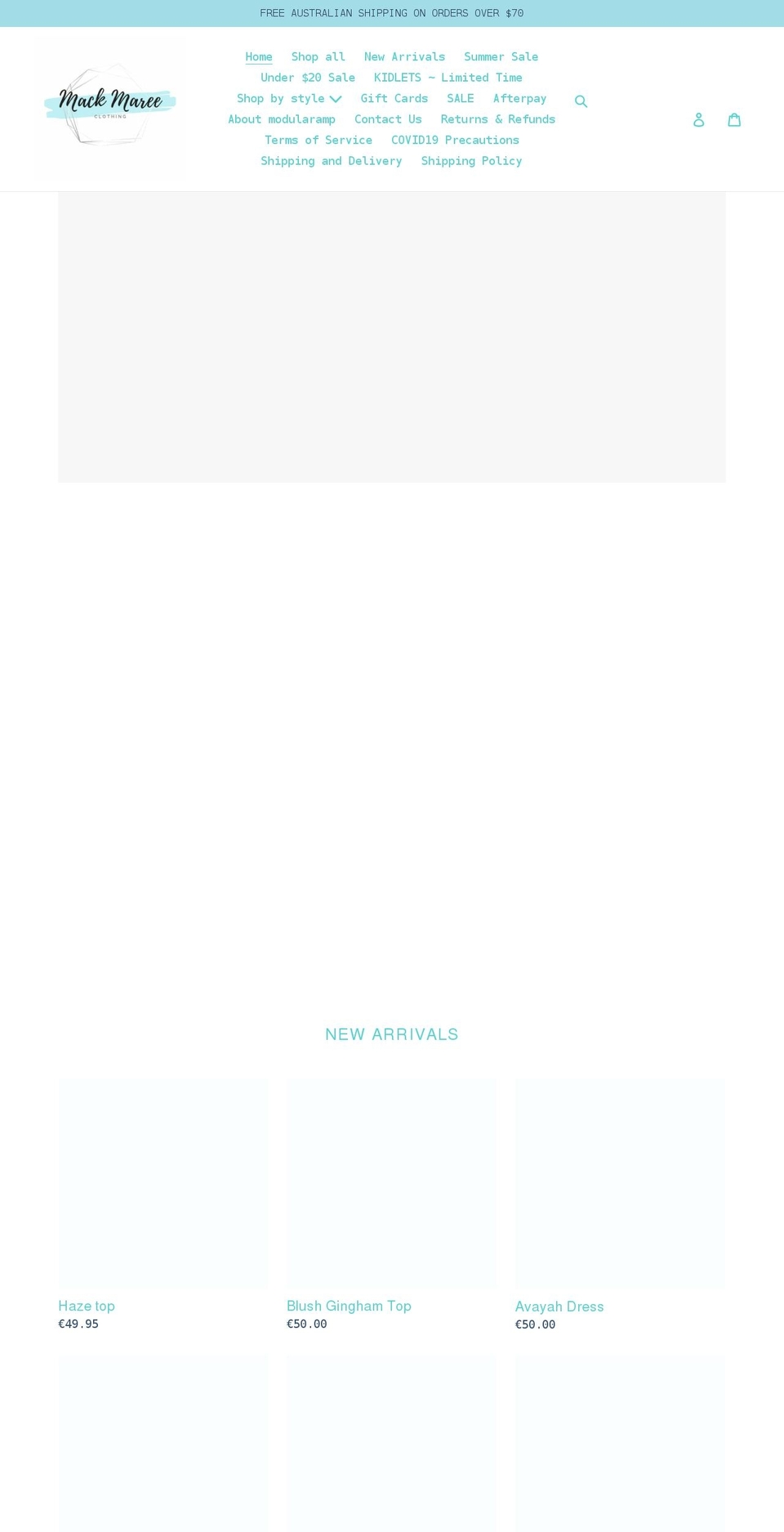 modularamp.com shopify website screenshot