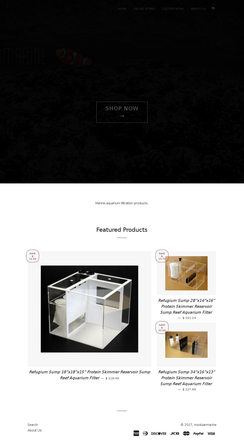 modularmarine.com shopify website screenshot