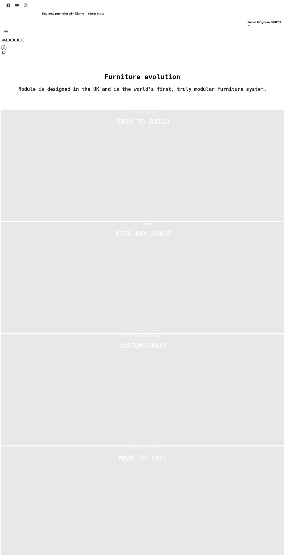 moduleinc.com shopify website screenshot