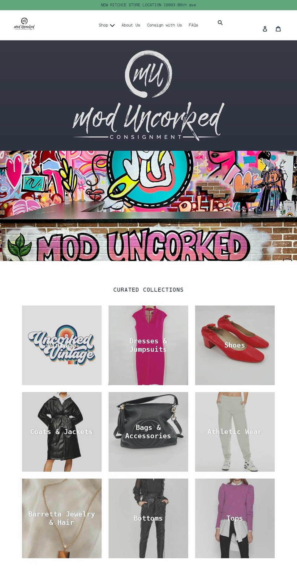 moduncorked.com shopify website screenshot