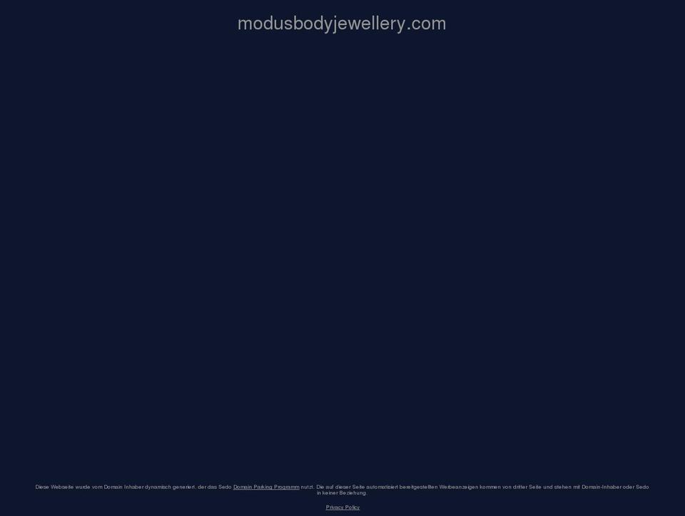 modusbodyjewellery.com — Shopify storefront screenshot