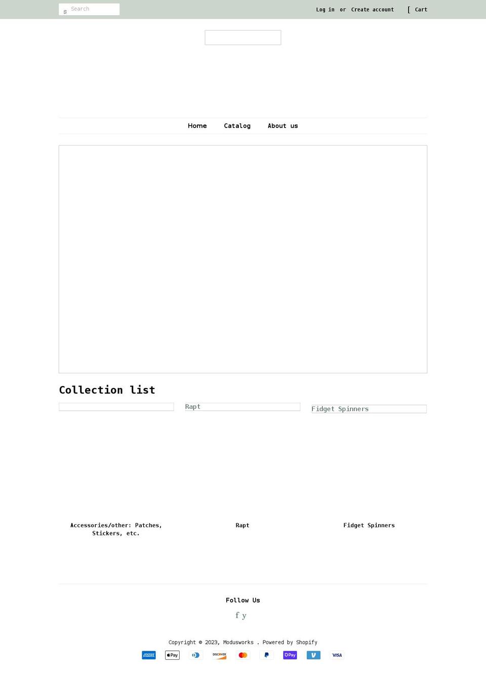 modusworks.myshopify.com shopify website screenshot
