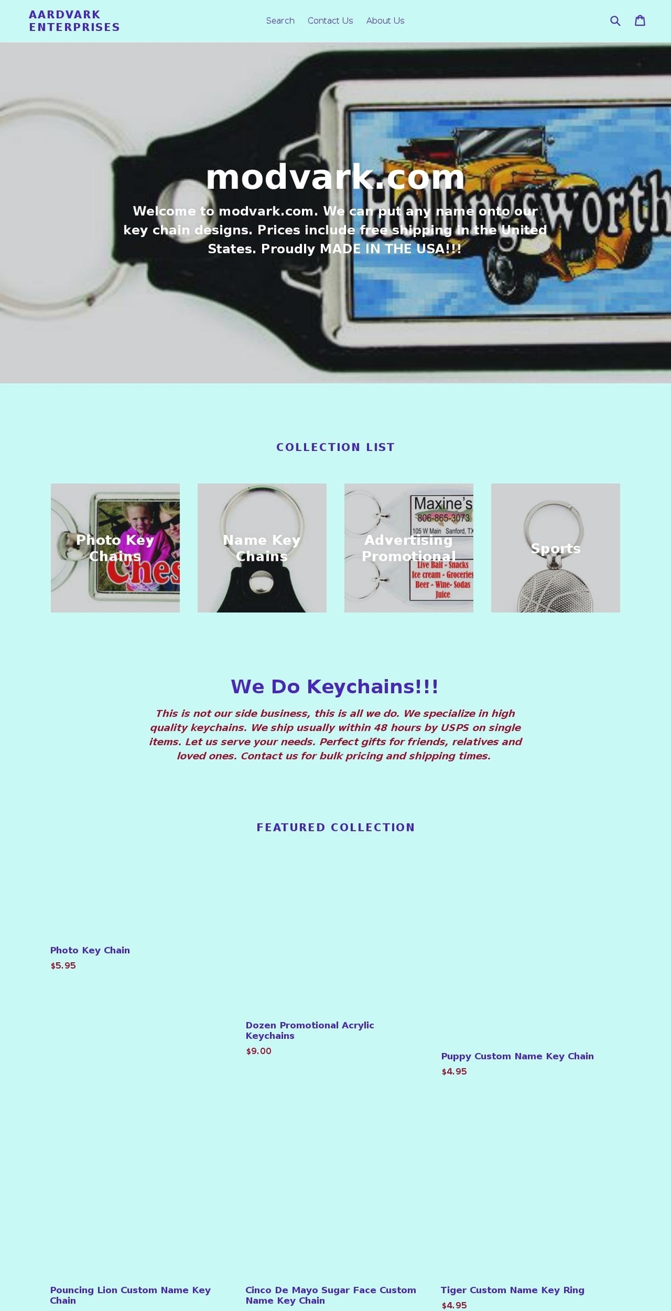 modvark.com — Shopify storefront screenshot
