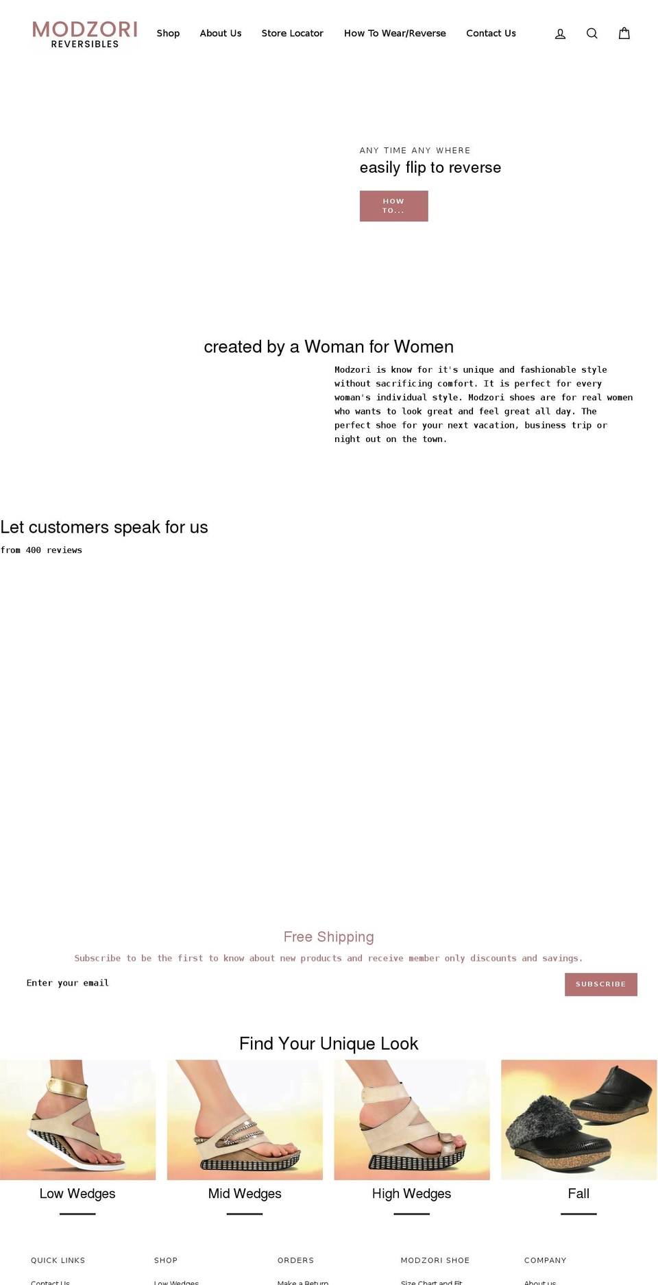 modzori.com shopify website screenshot