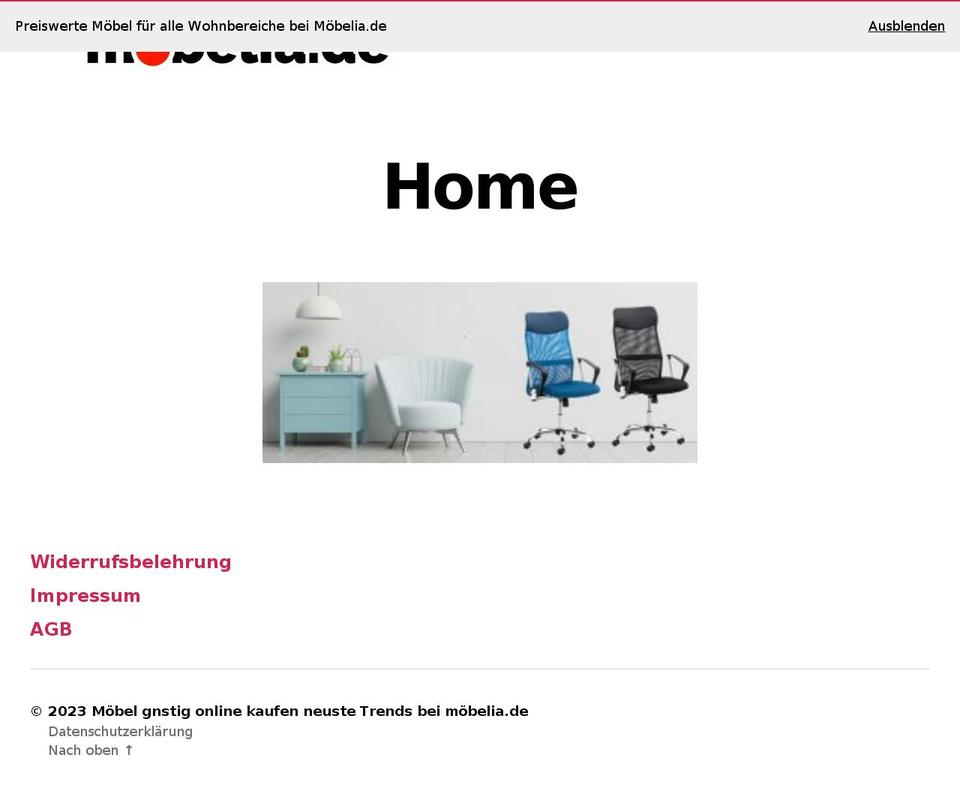 moebelia.de shopify website screenshot