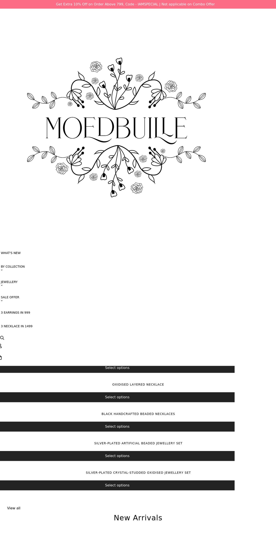 Jewelry Store Shopify theme site example moedbuille.com