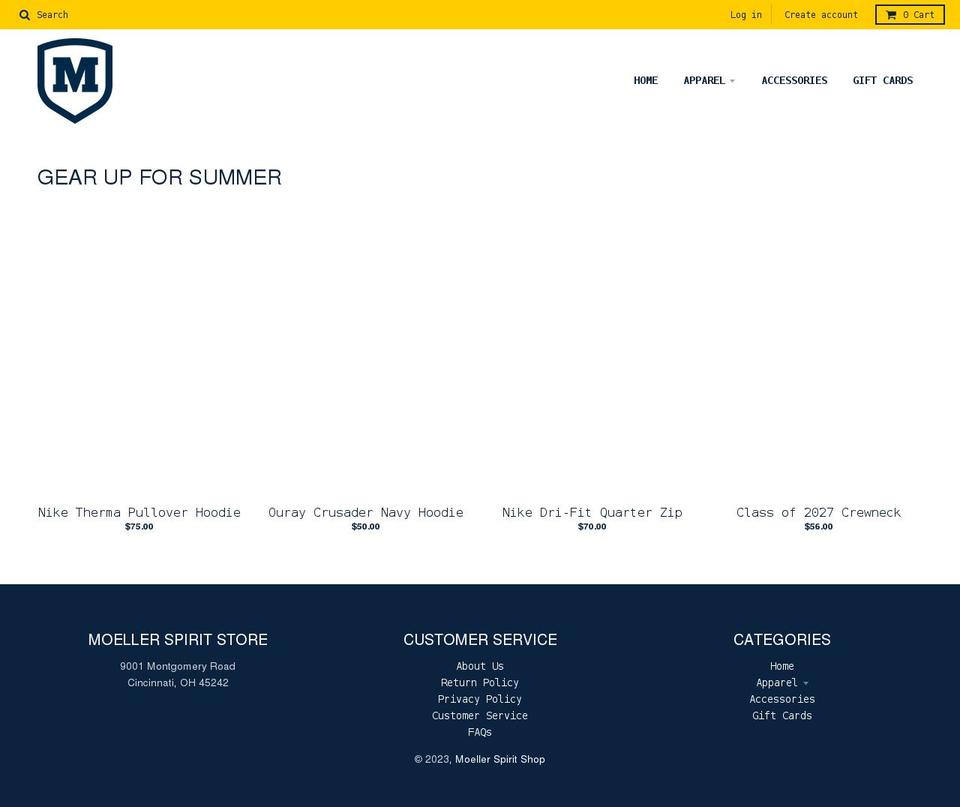 moellerspiritshop.org shopify website screenshot