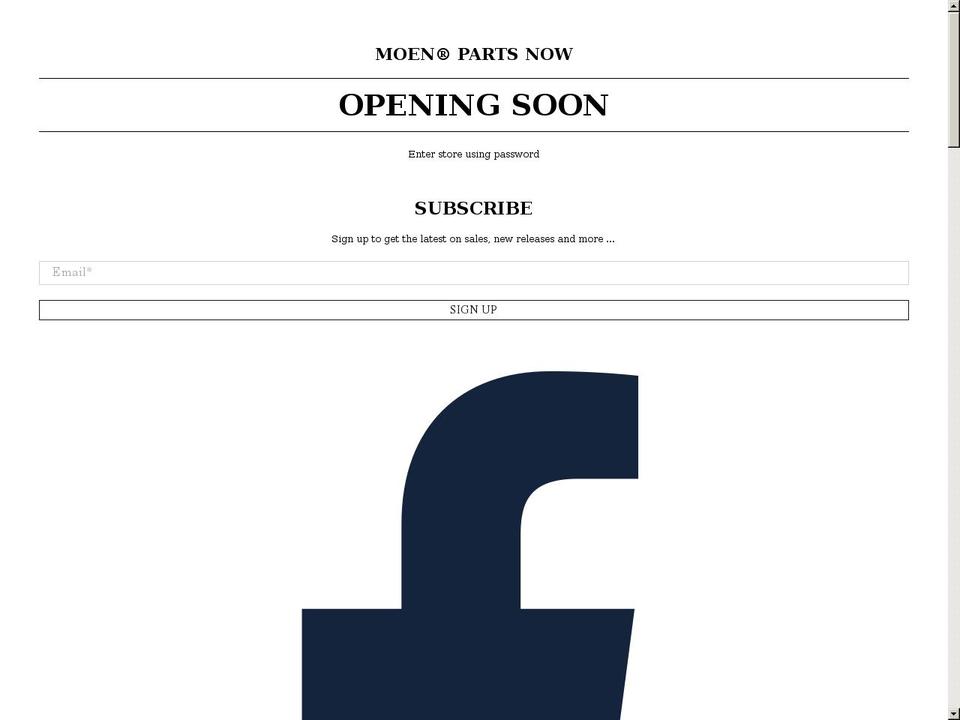 moenpartsnow.com shopify website screenshot