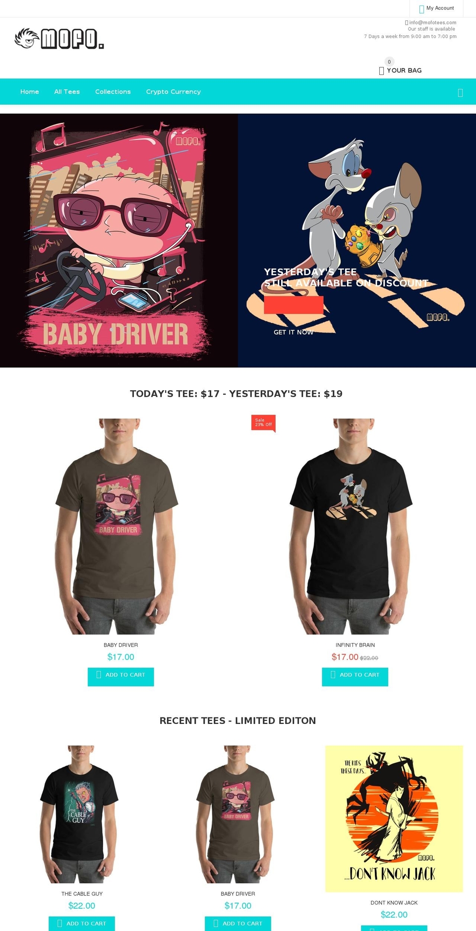 mofotees.com — Shopify storefront screenshot