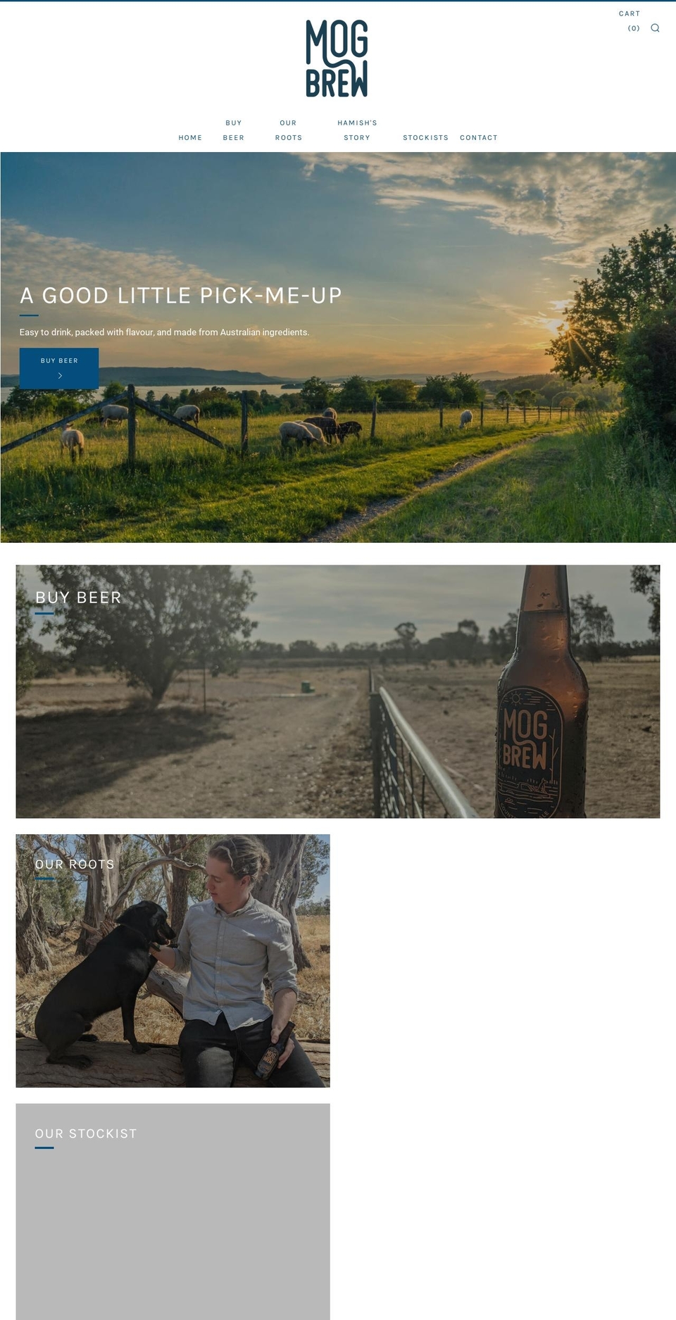 mogbrew.com.au shopify website screenshot