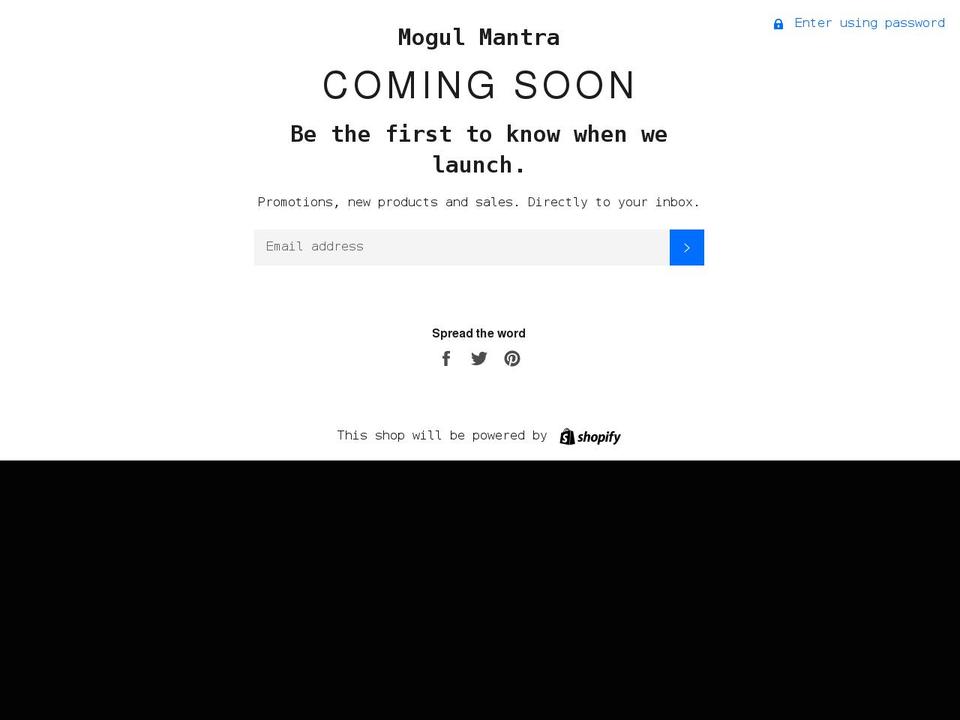 mogulmantra.com — Shopify storefront screenshot