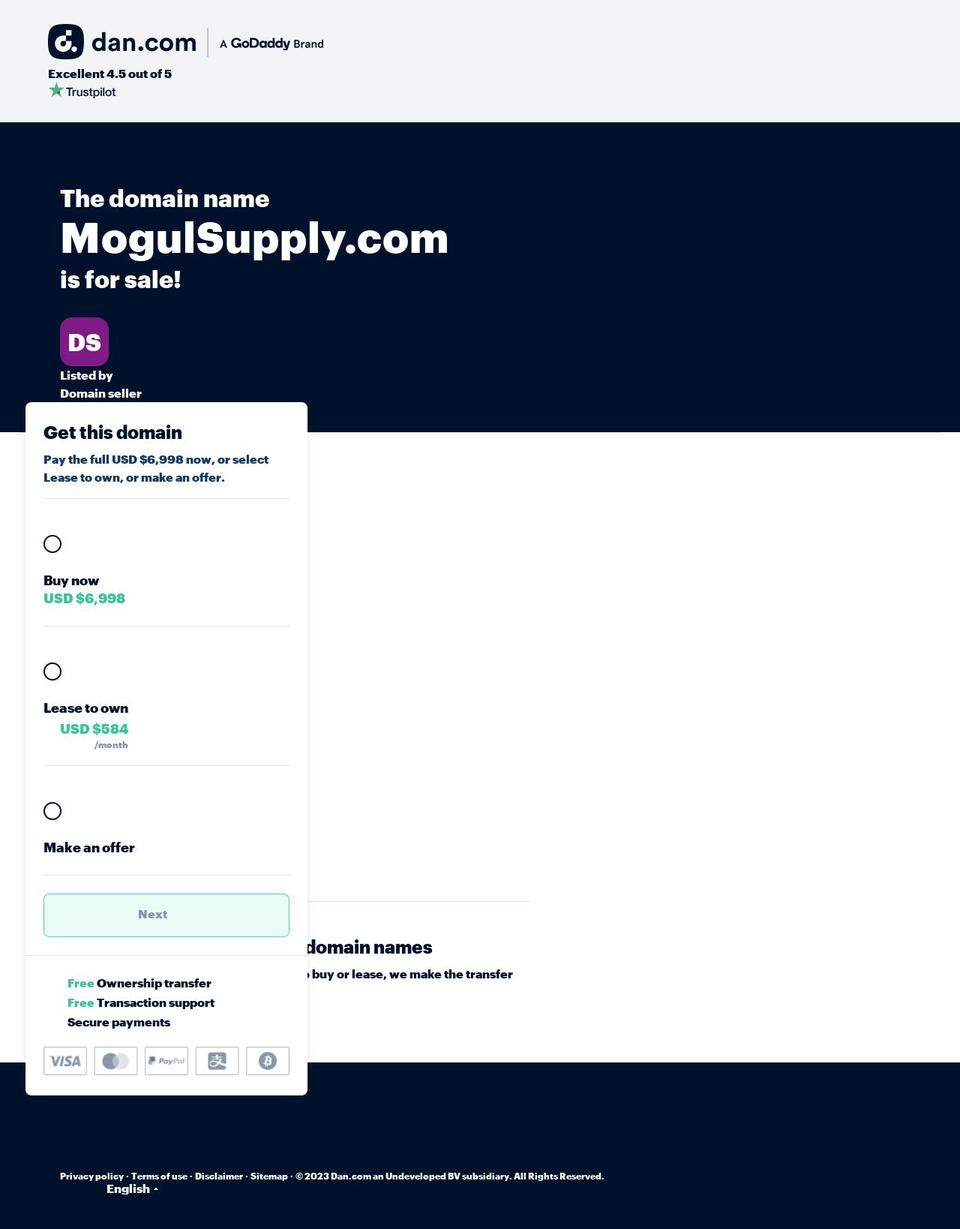 mogulsupply.com — Shopify storefront screenshot