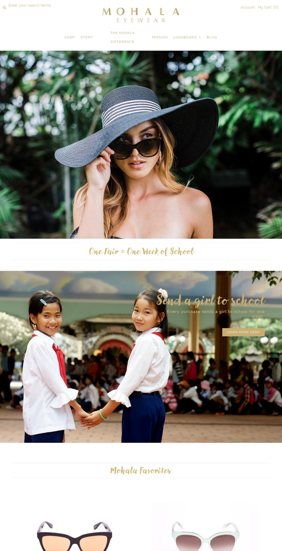 mohalaeyewear.com shopify website screenshot