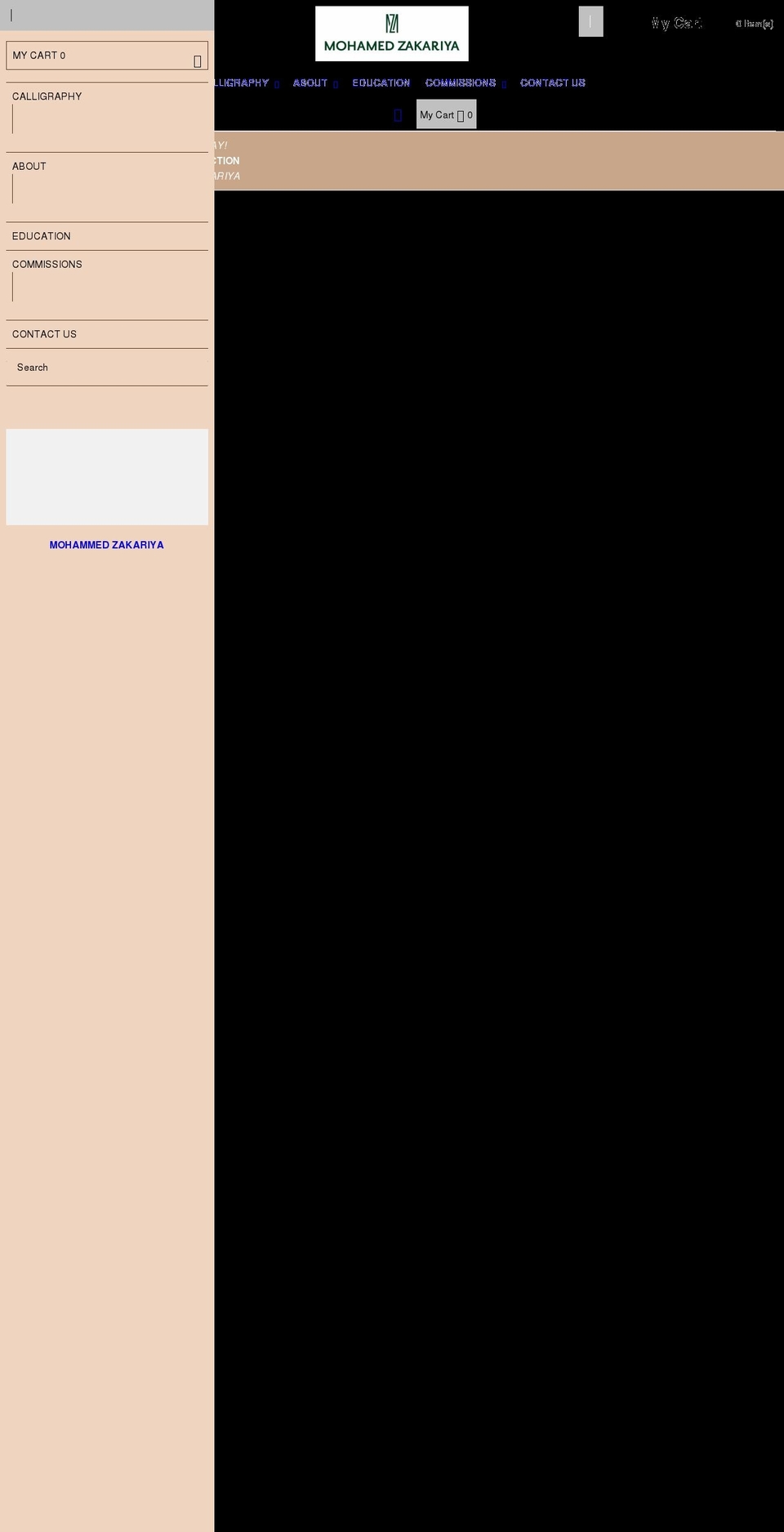 mohamedzakariya.org shopify website screenshot