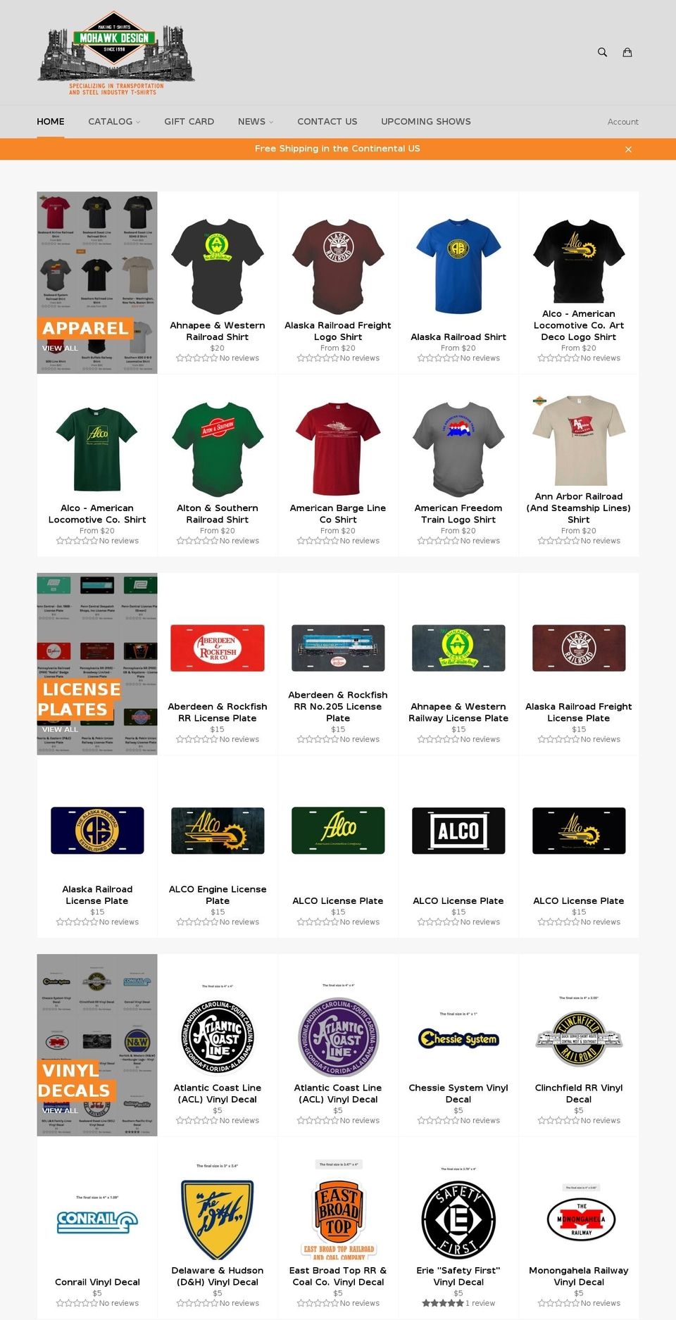 mohawk-design.com shopify website screenshot