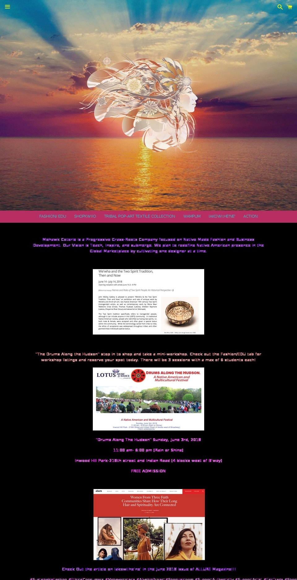 mohawkcoterie.com shopify website screenshot