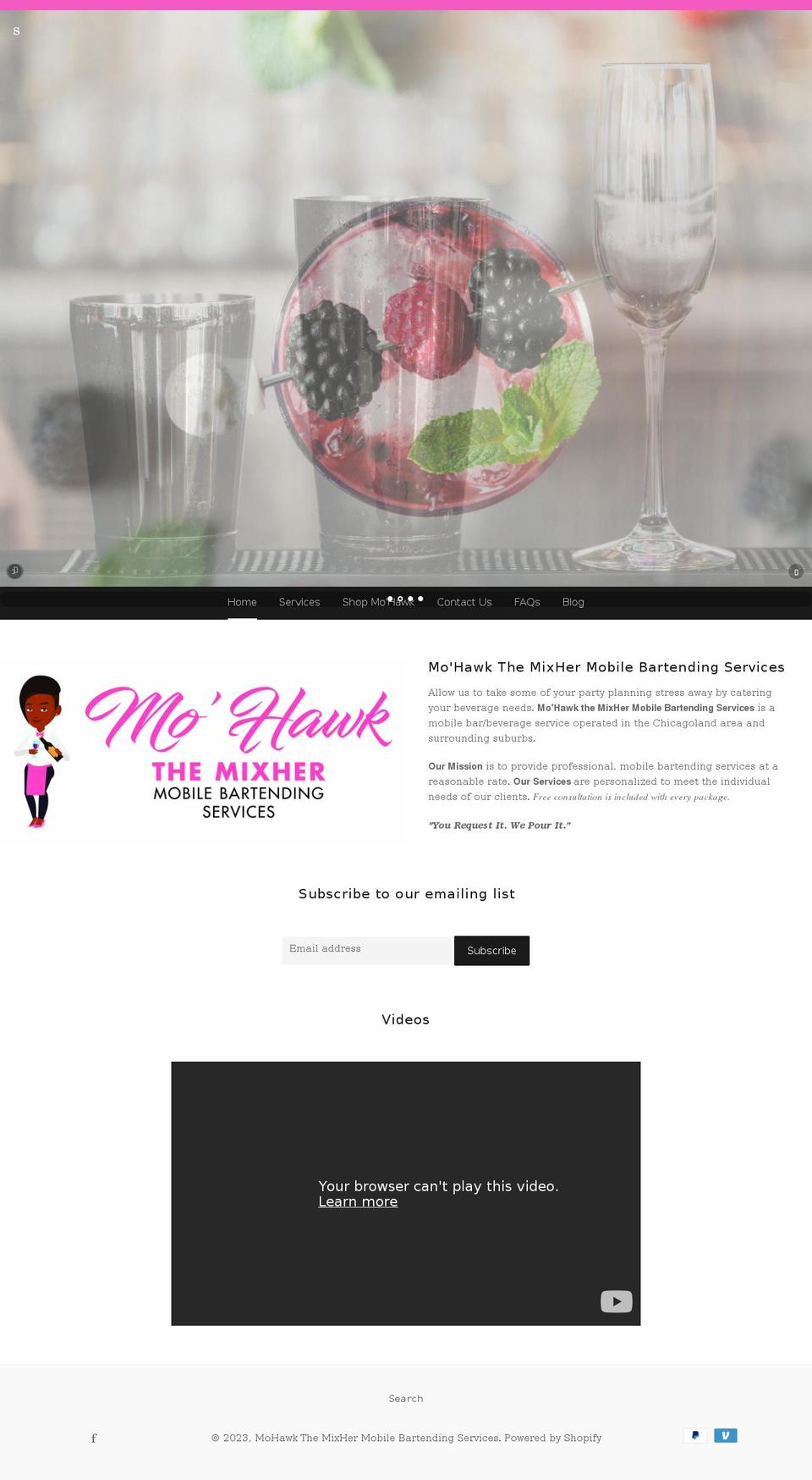 mohawkthemixher.com shopify website screenshot