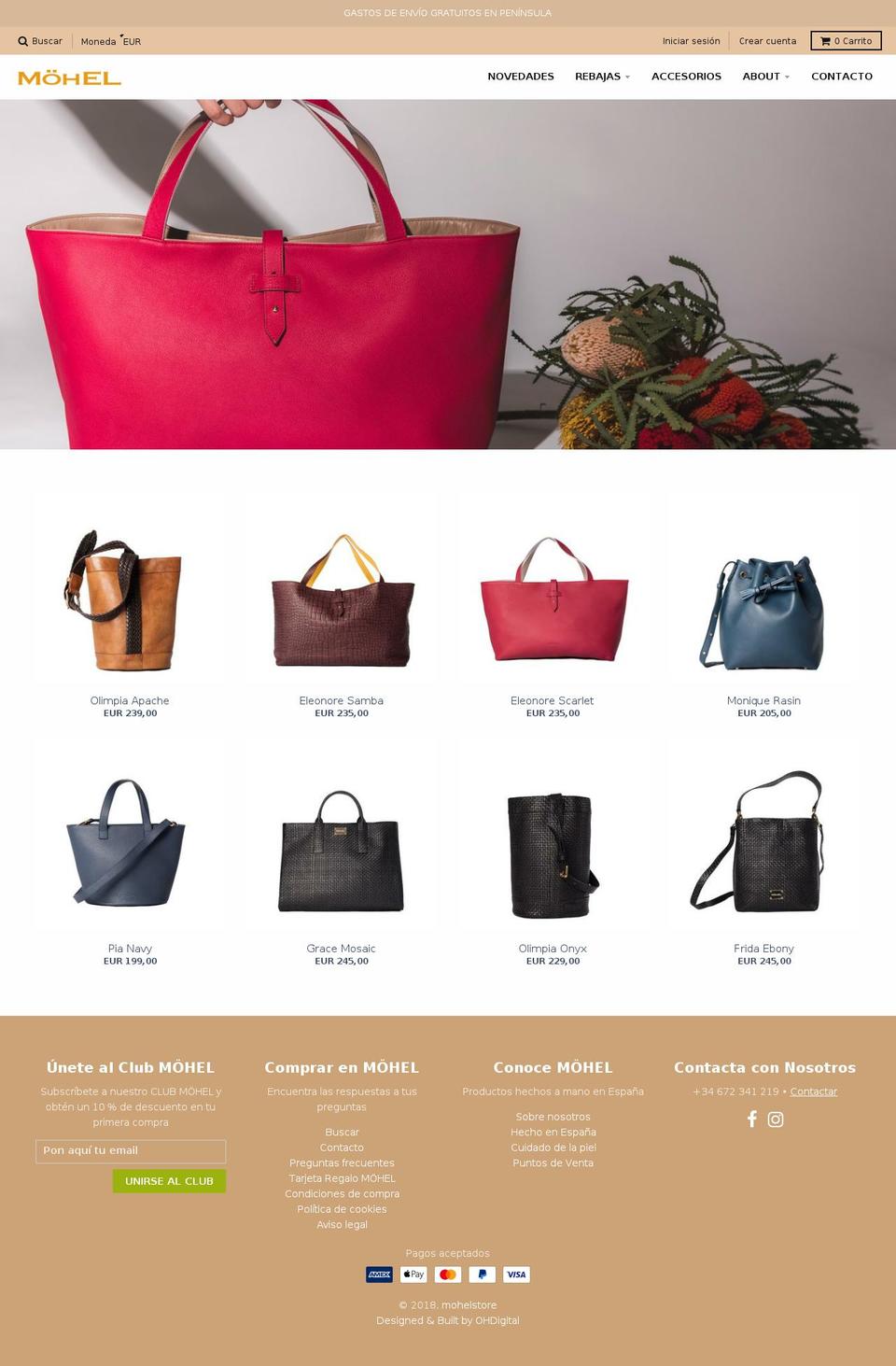 mohelstore.com shopify website screenshot