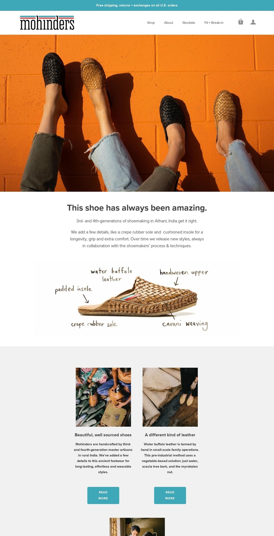 mohindersshoes.com — Shopify storefront screenshot