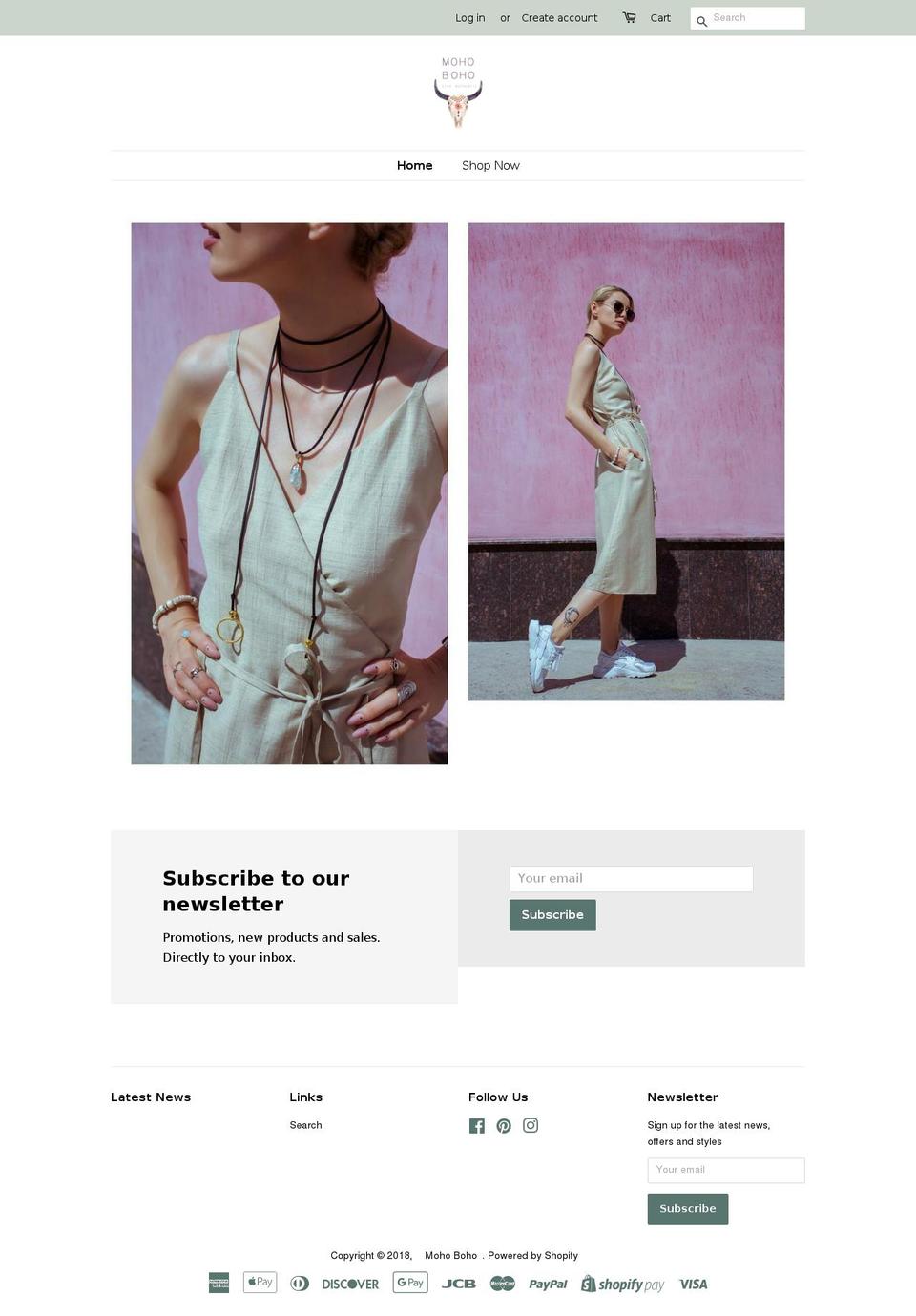 mohoboho.com — Shopify storefront screenshot